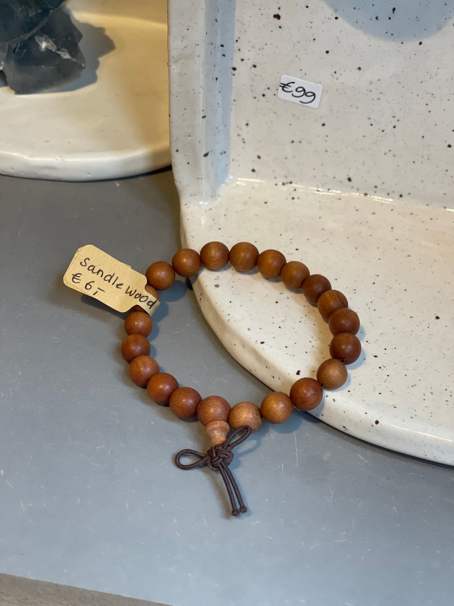 Sandalwood Bracelet Natural Root and Crown Chakra