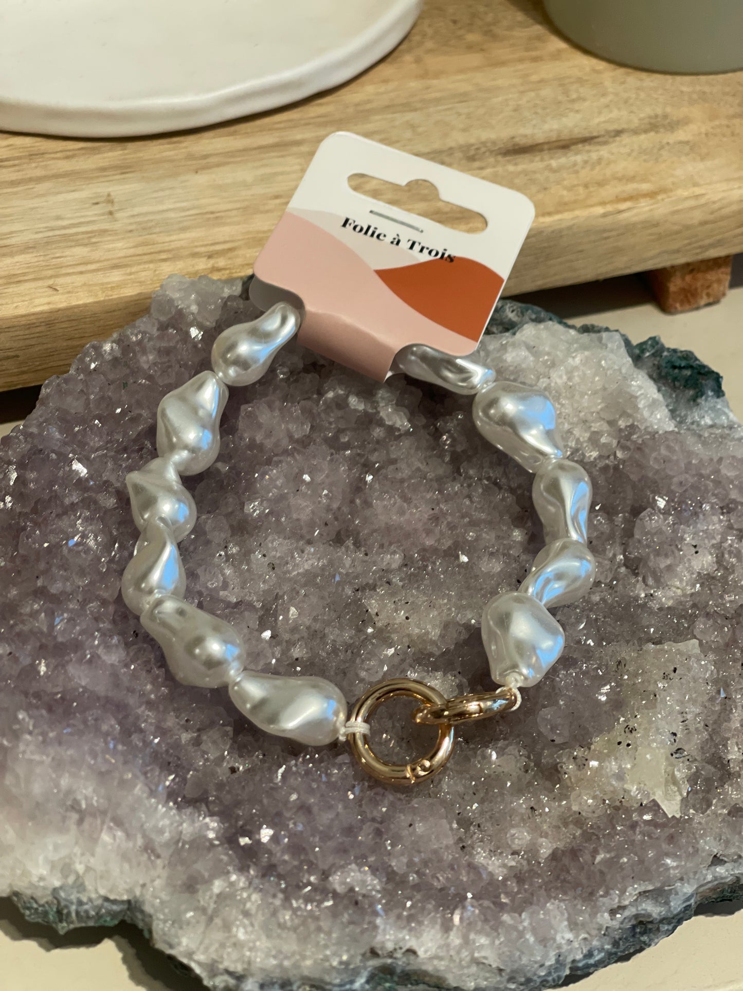 Pearl Phone Cord Wristlet