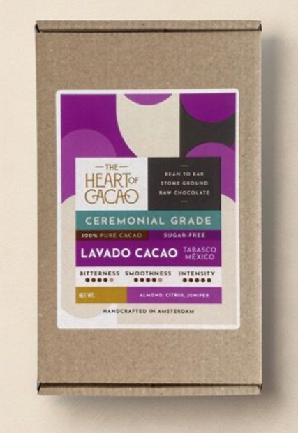 The Heart of Cacao- Lavado - 100% Ceremonial Cacao Block - 400GR