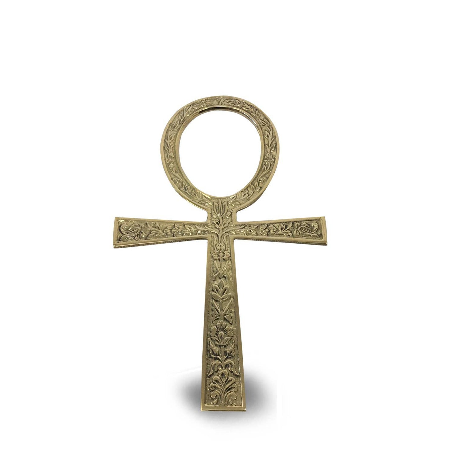 Hanging Ankh Embossed 20cms: Brass