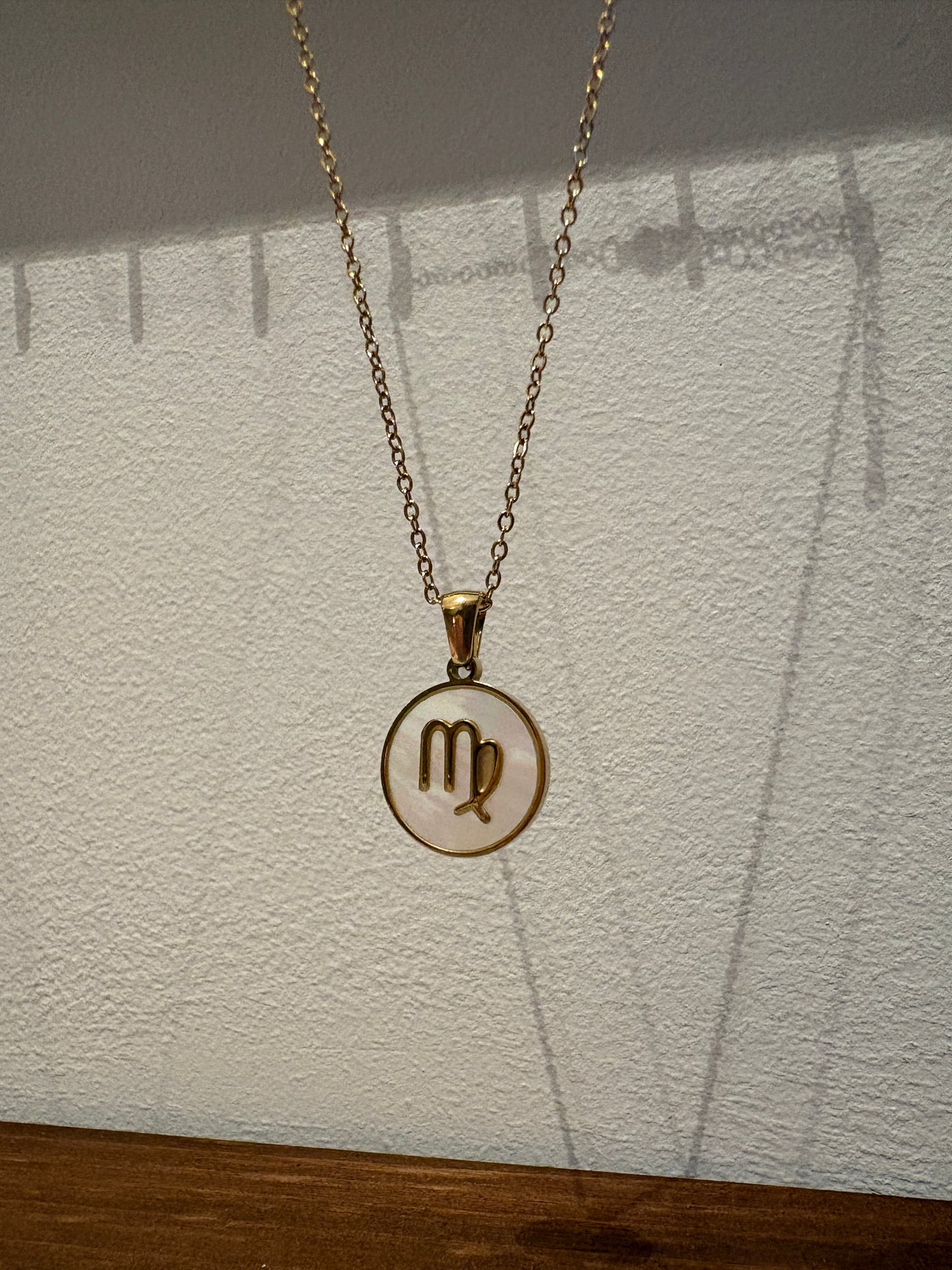 Zodiac Sign 18K Gold Plated Necklace Virgo Maagd Chain