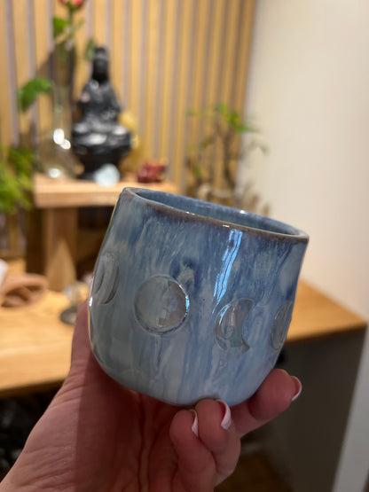 Handmade ceramic cacao cup “Moon phases” - Studio Avalon Boheme