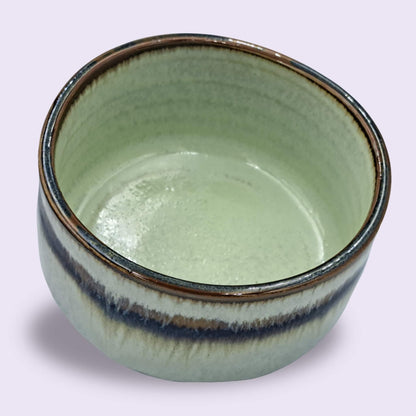 Japanese Matcha Bowl Chawan Wasabi handmade ceramic