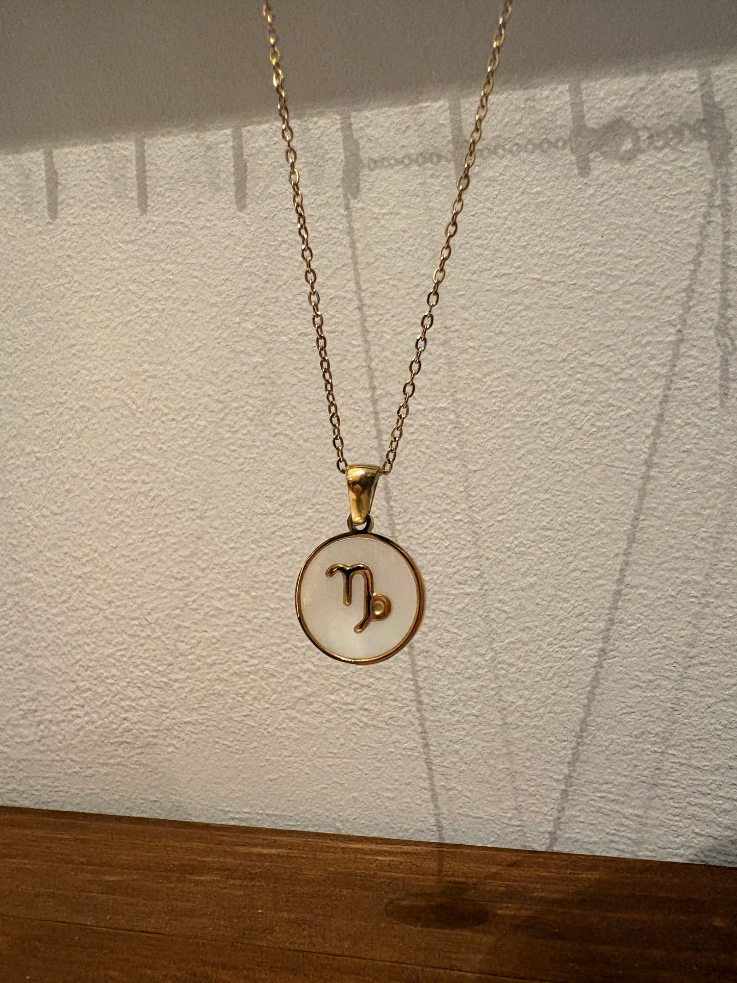 Zodiac Sign 18K Gold Plated Necklace Capricorn Steenbok Chain