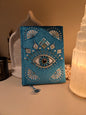 Blue Velvet Notebook with All Seeing Eye- Size 20 x 15 cm