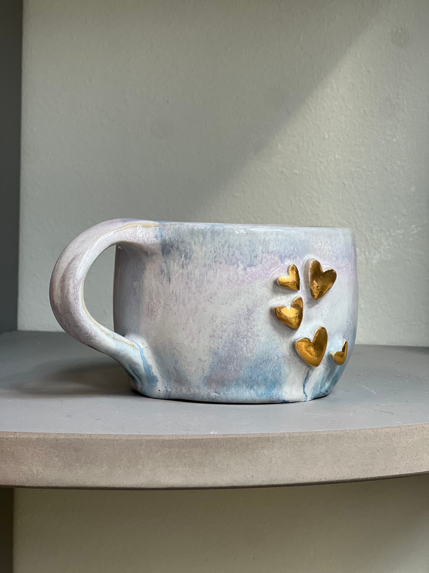 Handmade ceramic mug “Breath in Love” - Studio Avalon Boheme