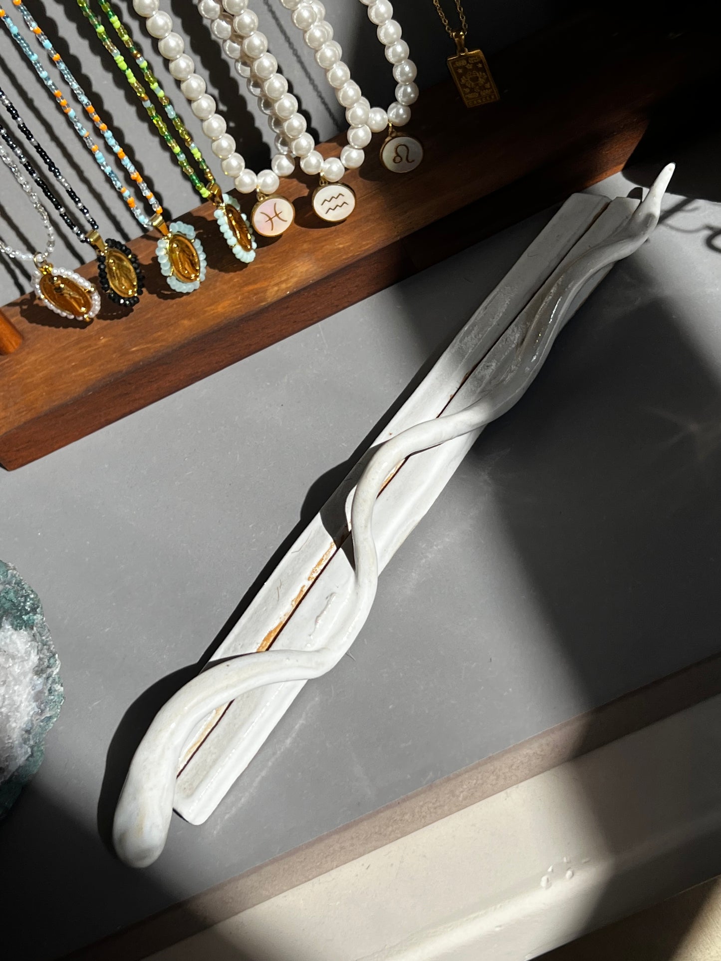 Handmade ceramic cardholder - Kundalini Snake - Studio Avalon Boheme