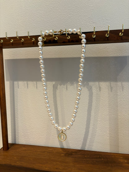 Zodiac Sign 18K Gold Plated Necklace Gemini Tweelingen Beads Pearls
