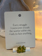 Studio Avalon Boheme_ Handmade Ceramic Card Holder_Gold Layered  Four-Leaf Clover