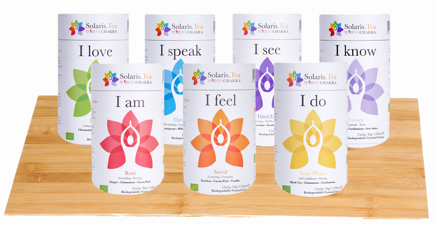 Bamboo display for our be better chakra teas