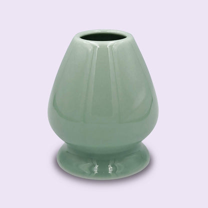 Matcha whisk holder Kusenaoshi green ceramic