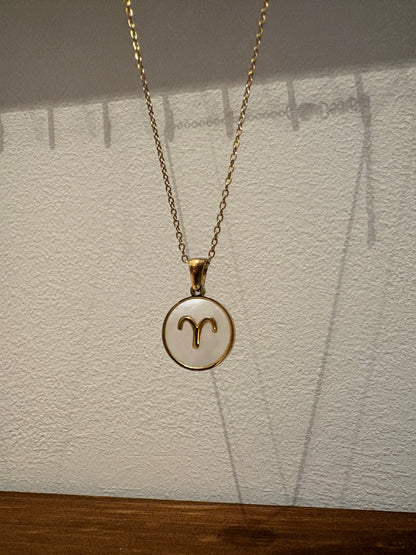 Zodiac Sign 18K Gold Plated Necklace Aries Ram Chain