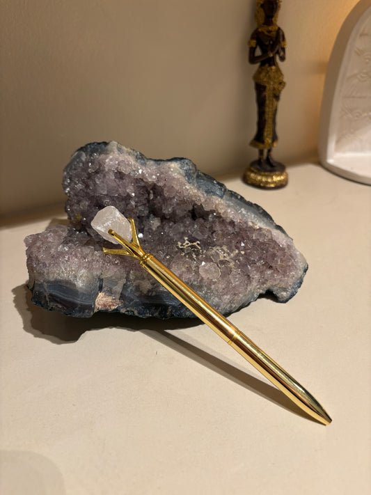 Mountain Crystal (Clear Quartz) Pen All Chakras