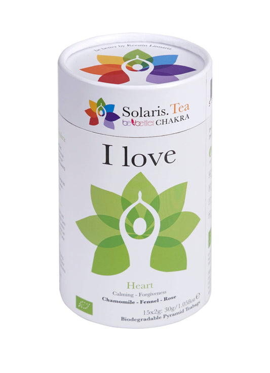 I Love - Heart Chakra, 15x2g Pyramid Tea Bags Organic: Zertifiziert biologisch