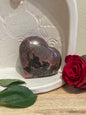 Rhodonite Crystal Heart Chakra Heart Shape - S