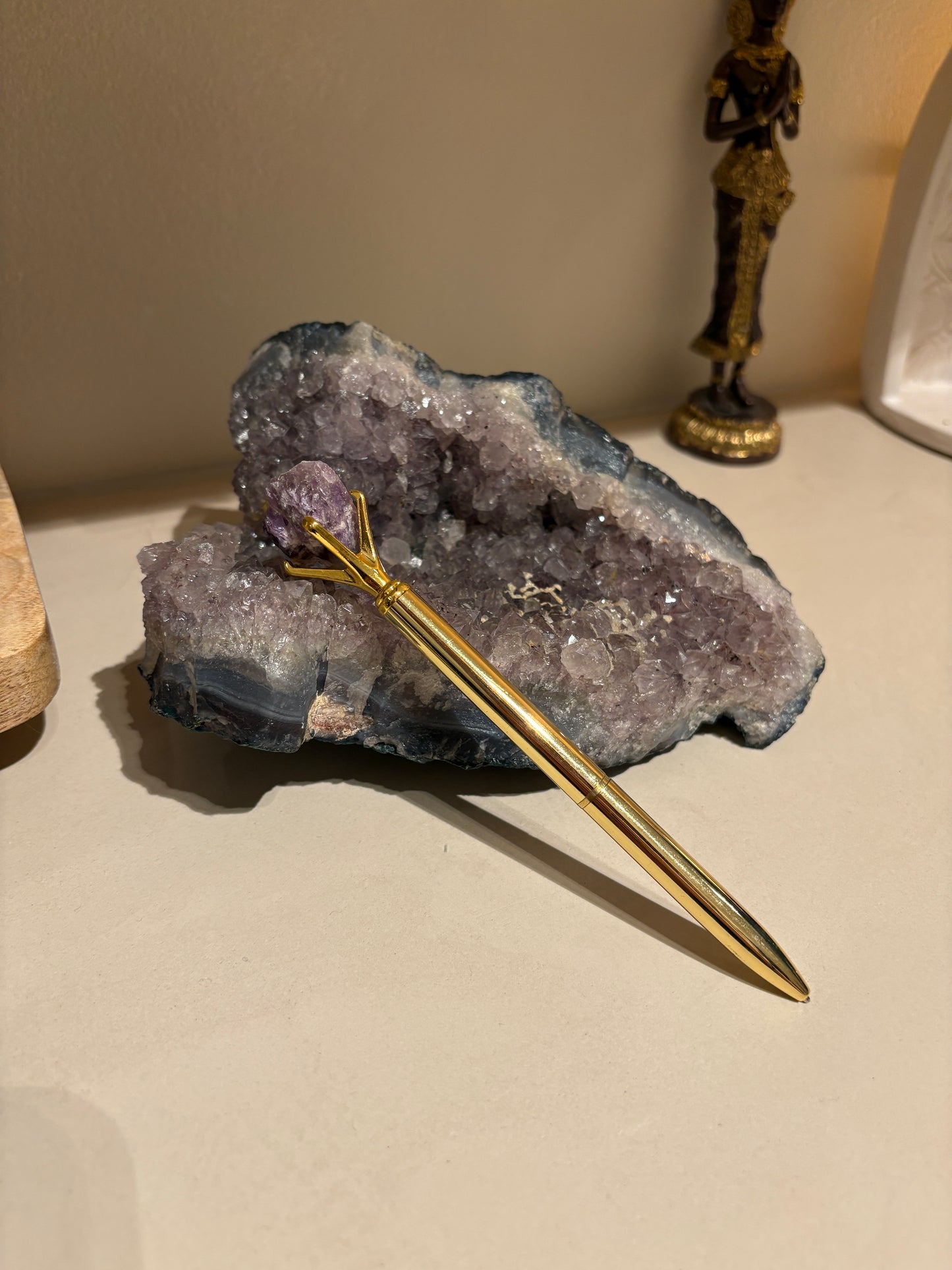 Amethyst Crystal Pen Third Eye and Crown Chakra