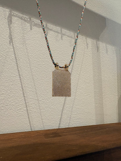 Emerald Green Necklace Burning Heart Tarot Card - stainless steel