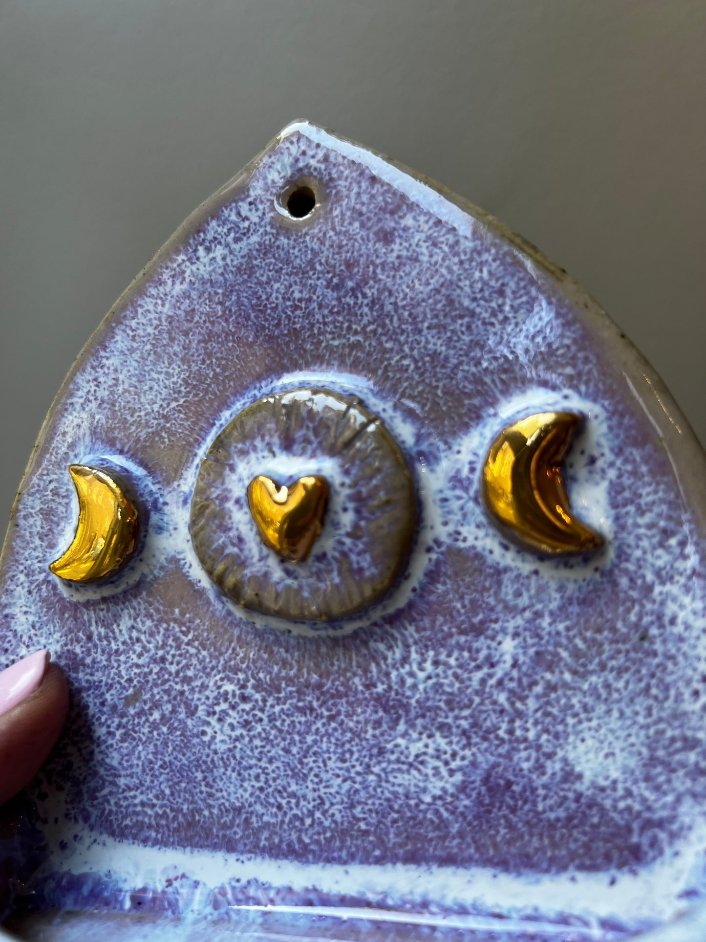 Handmade altar - 24K Gold Moon and heart - Studio Avalon Bohème