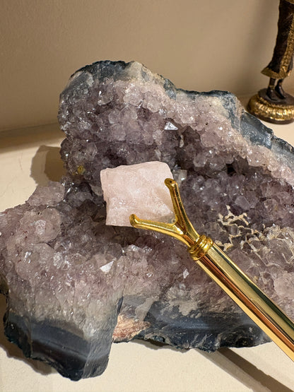Rose Quartz Crystal Pen Heart Chakra