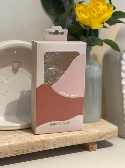 ‘Juniper’ Phone Cord – Clear