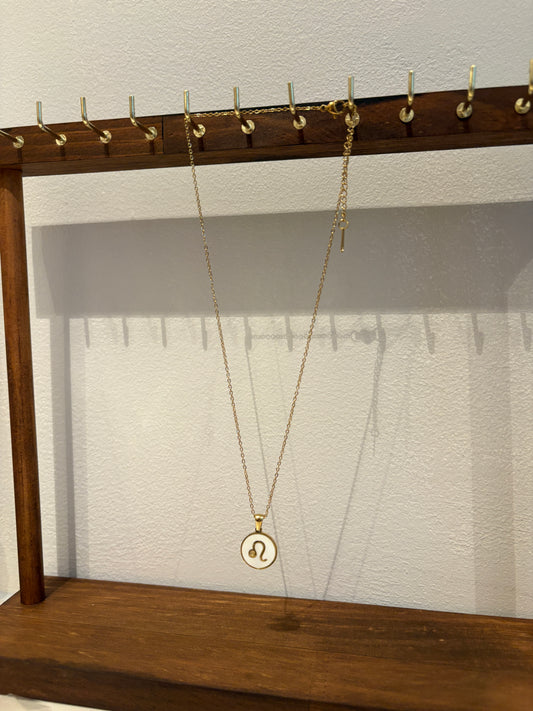 Zodiac Sign 18K Gold Plated Necklace Leo Leeuw Chain