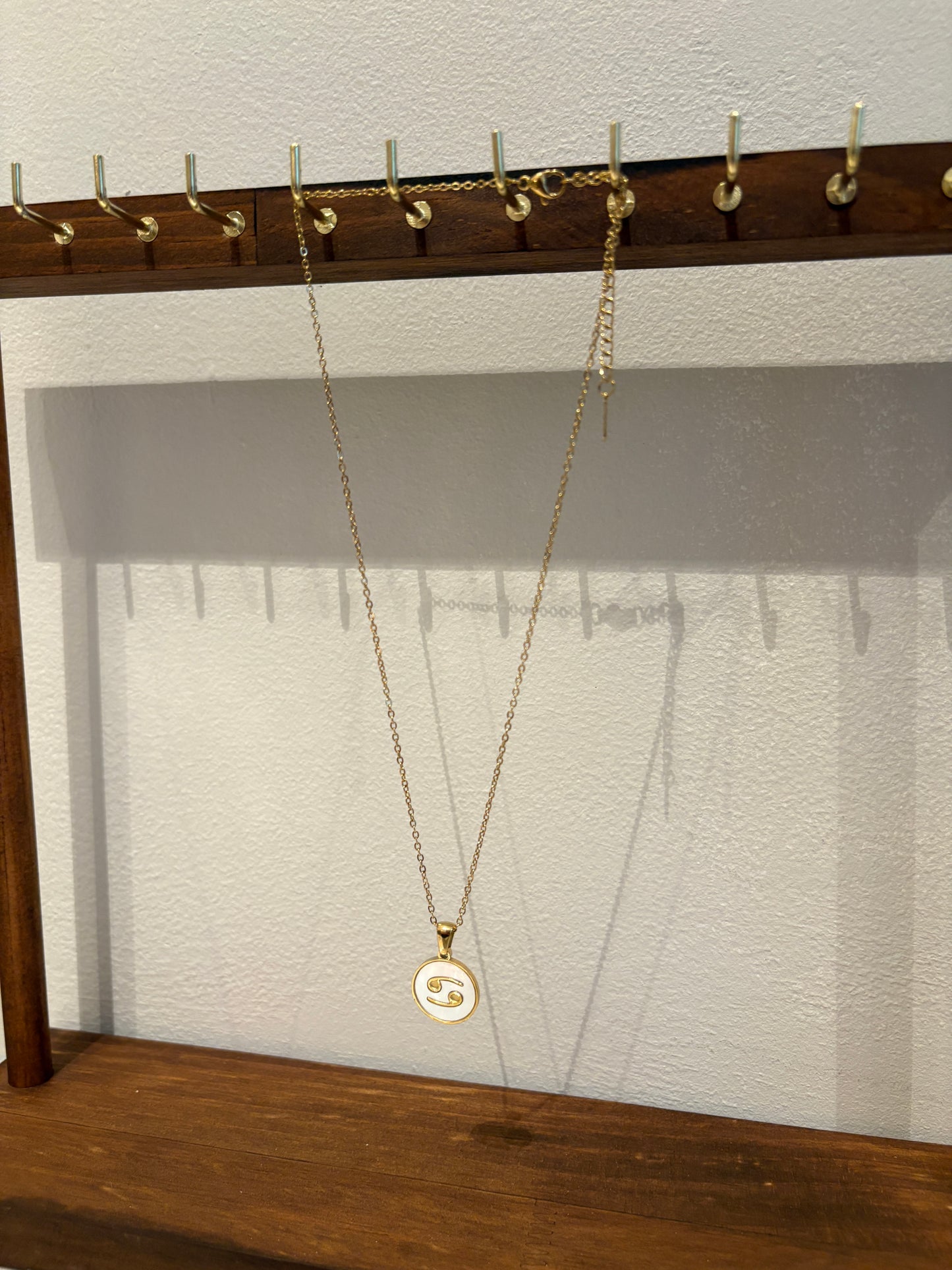 Zodiac Sign 18K Gold Plated Necklace Cancer Kreeft Chain