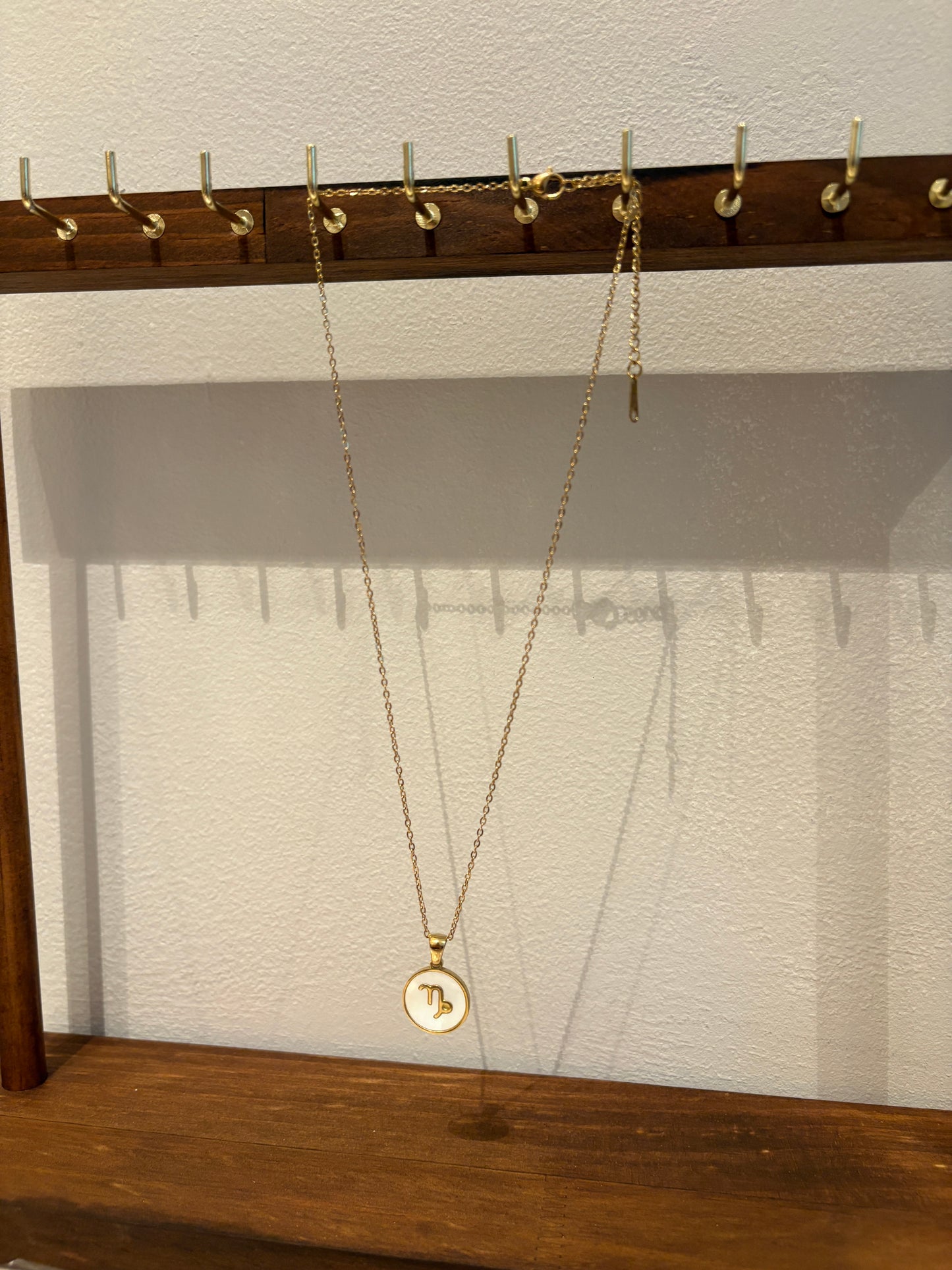 Zodiac Sign 18K Gold Plated Necklace Capricorn Steenbok Chain