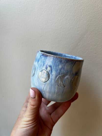 Handmade ceramic cacao cup “Moon phases” - Studio Avalon Boheme