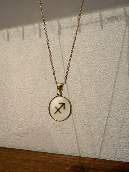 Zodiac Sign 18K Gold Plated Necklace Sagittarius Boogschutter Chain