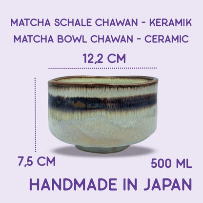 Japanese Matcha Bowl Chawan Wasabi handmade ceramic