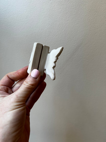 Handmade ceramic cardholder - 24K Butterfly - Studio Avalon Boheme