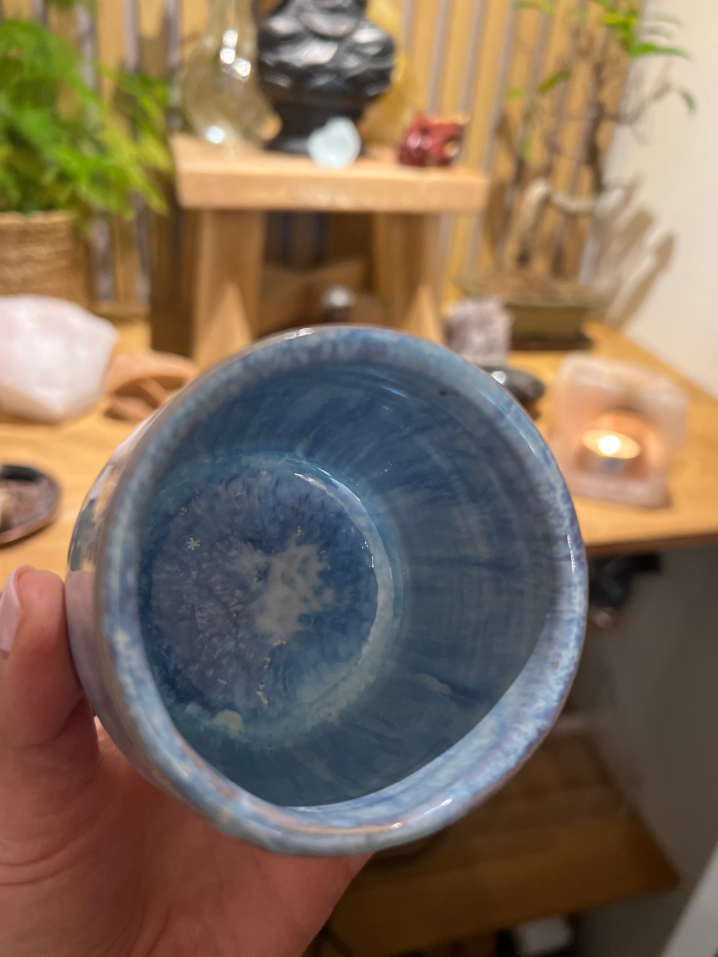 Handmade ceramic cacao cup “Moon phases” - Studio Avalon Boheme
