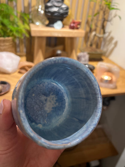 Handmade ceramic cacao cup “Moon phases” - Studio Avalon Boheme