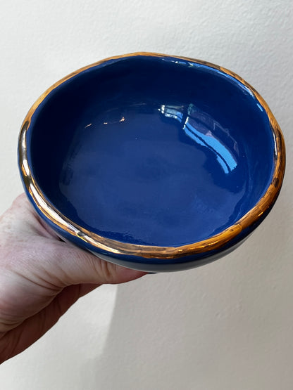 Handmade ceramic smudge bowl- Gold rim - Studio Avalon Boheme