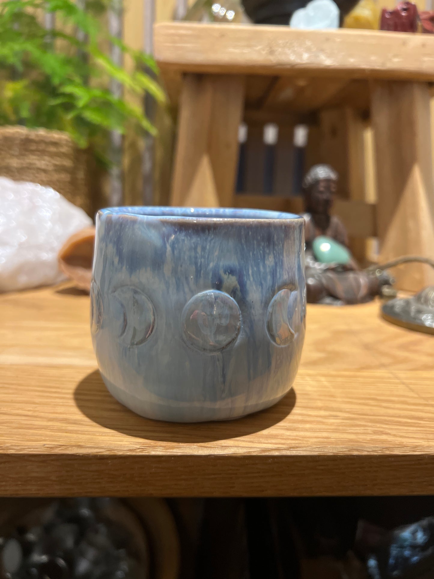Handmade ceramic cacao cup “Moon phases” - Studio Avalon Boheme