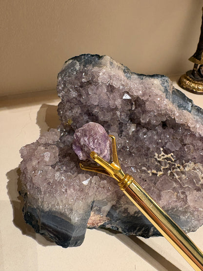 Amethyst Crystal Pen Third Eye and Crown Chakra