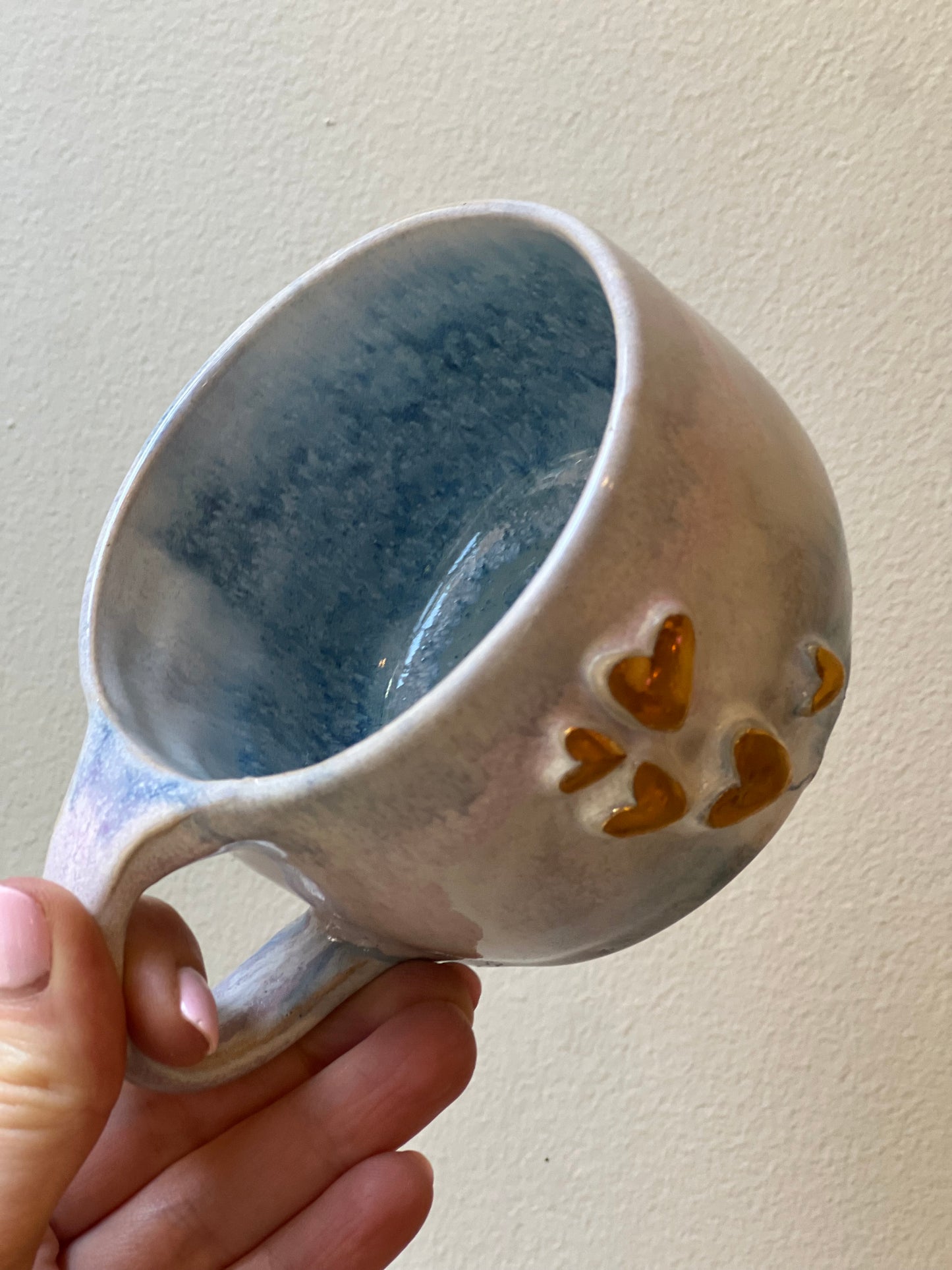 Handmade ceramic mug “Breath in Love” - Studio Avalon Boheme