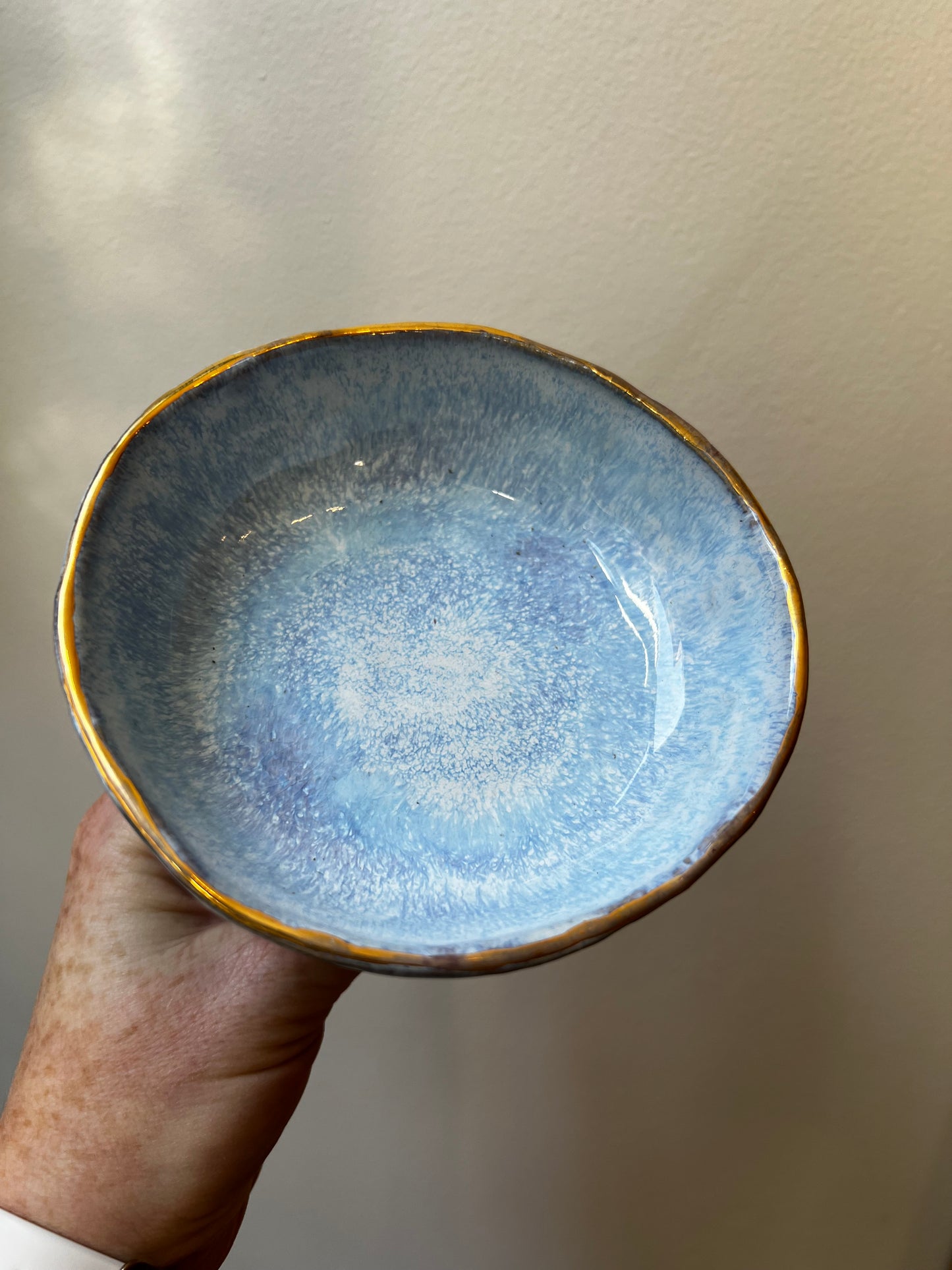 Handmade ceramic smudge bowl- Gold Moon - Studio Avalon Boheme