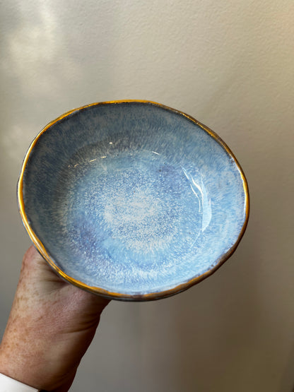 Handmade ceramic smudge bowl- Gold Moon - Studio Avalon Boheme
