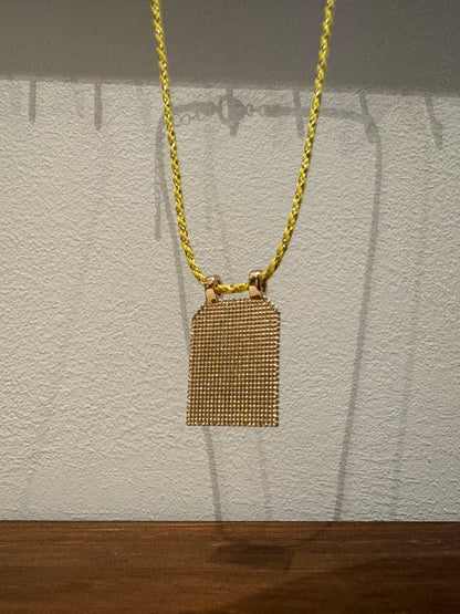 Yellow Necklace Burning Heart Tarot Card