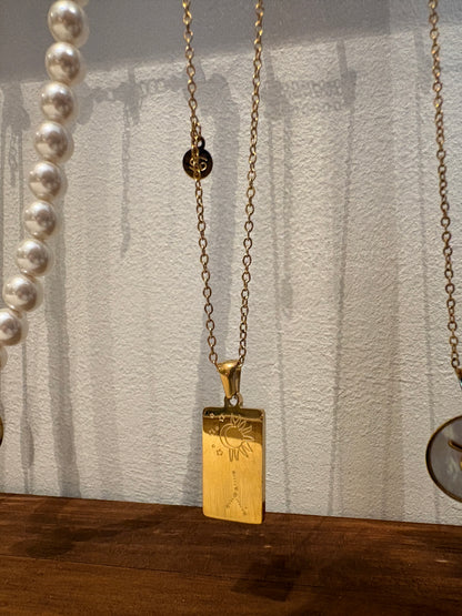 Zodiac Sign 18K Gold Plated Necklace Cancer Kreeft