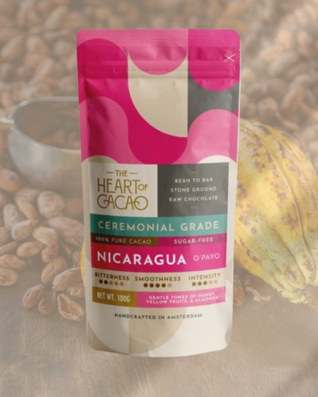 The Heart of Cacao- Nicaragua O'Payo - 100% Ceremonial Cacao Granules - 100GR/350GR/1KG