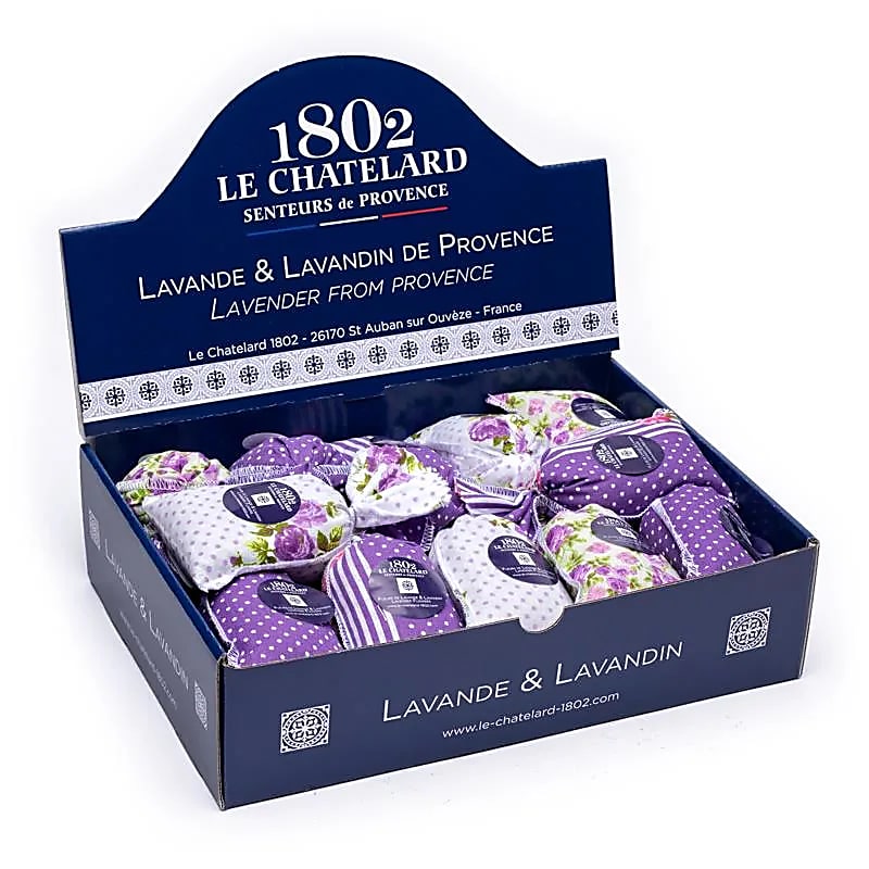 LAVENDER & LAVANDIN LILAC BAGS IN DISPLAY – 18 G