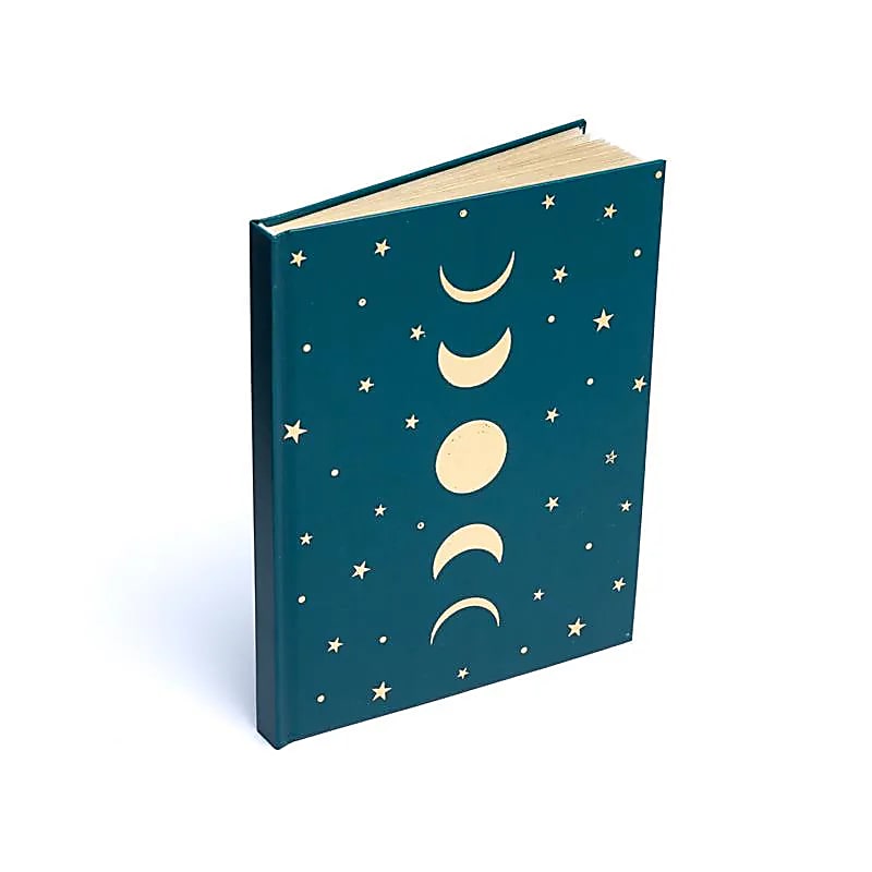 NOTEBOOK MOON PHASES & STARS DARK BLUE – 15X21 CM