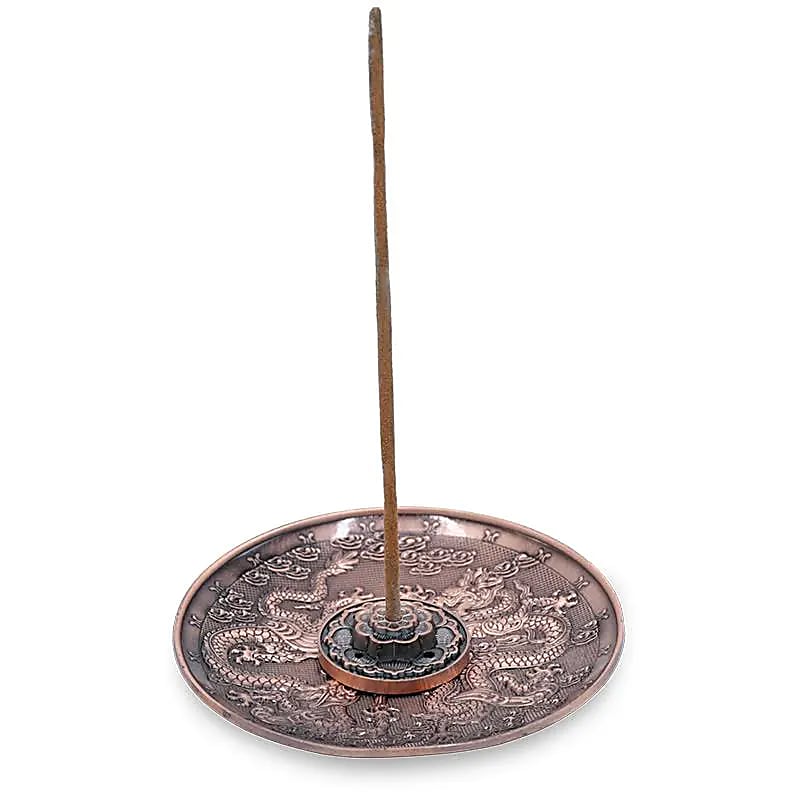 COPPER DRAGON INCENSE BURNER
