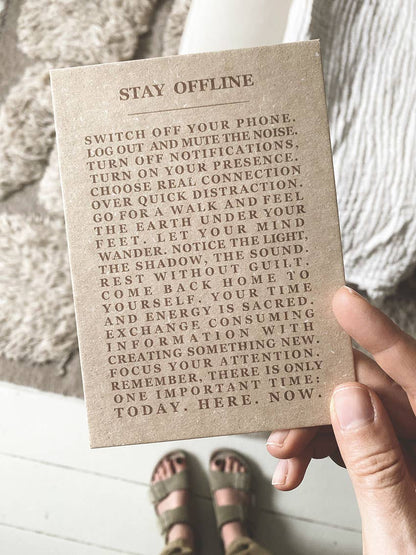 STAY OFFLINE - SWITCH OFF YOUR PHONE... - POSTCARD