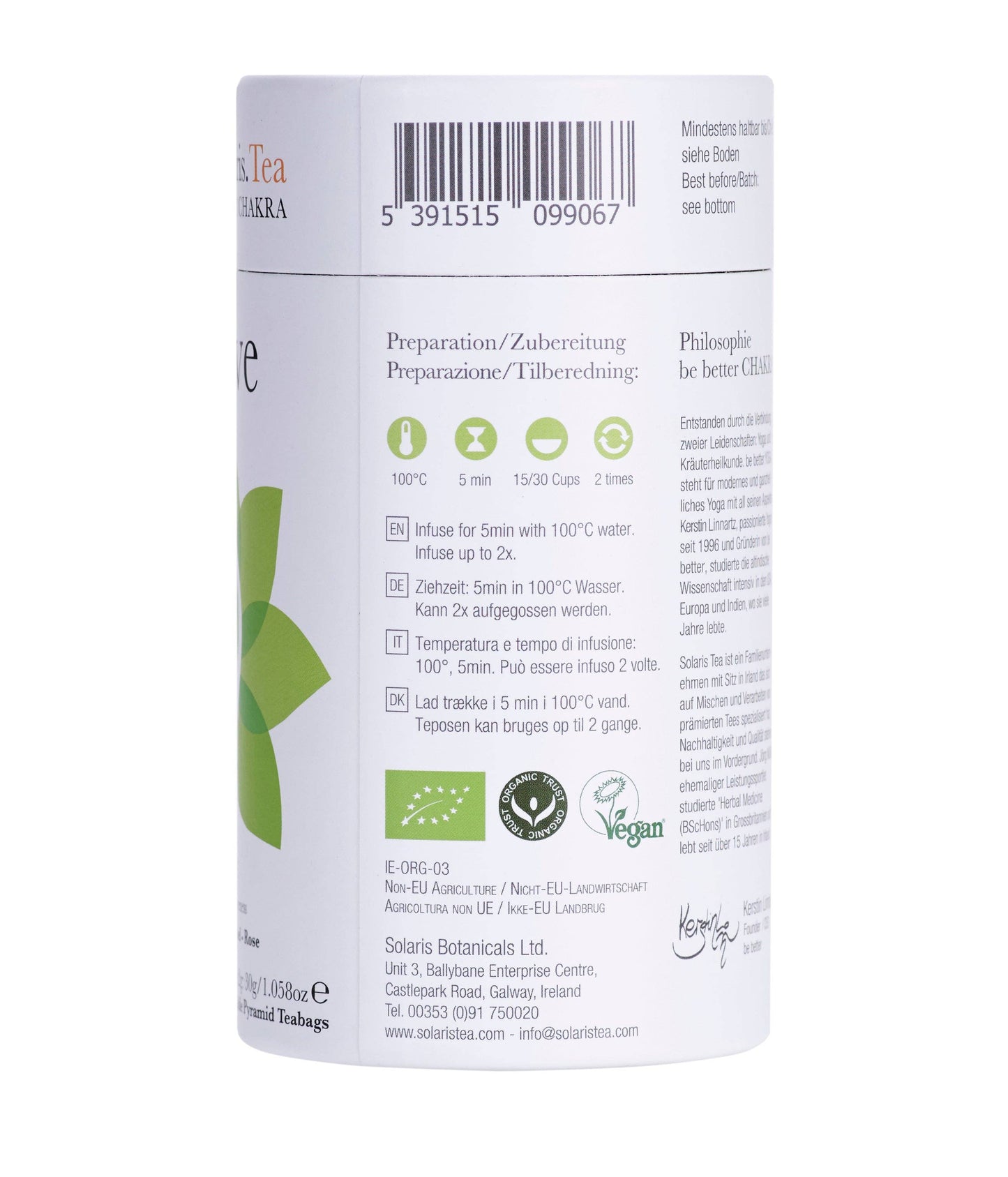 I Love - Heart Chakra, 15x2g Pyramid Tea Bags Organic