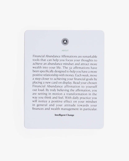Mindful Affirmations Financial Abundance, Display Cards Gift