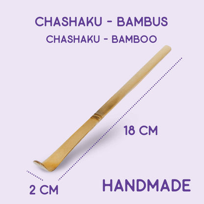 Chashaku matcha spoon made of white bamboo