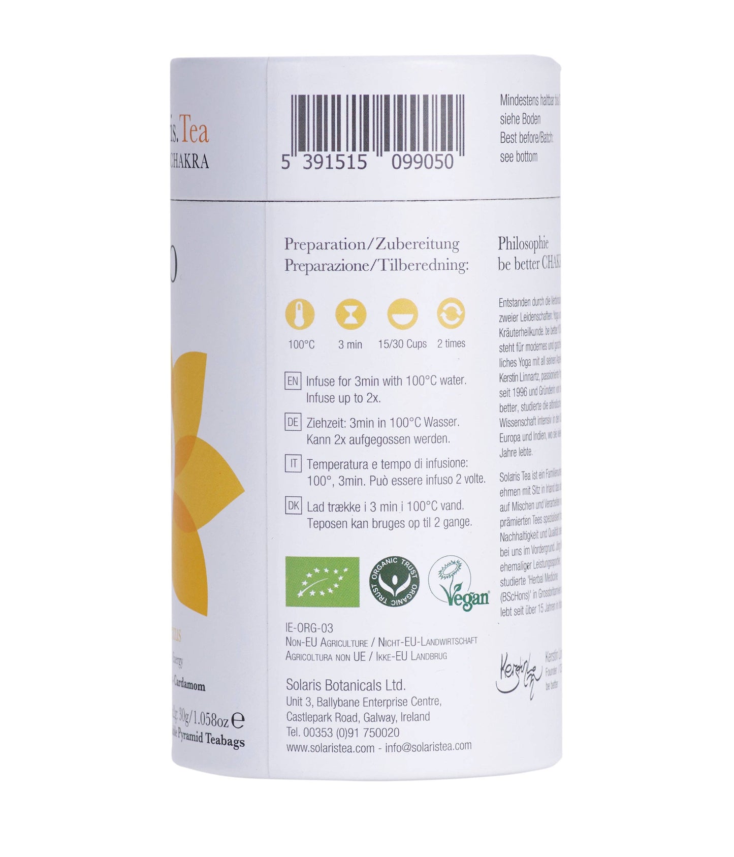 I Do - Solar Plexus Chakra, 15x2g Pyramid Tea Bags Organic